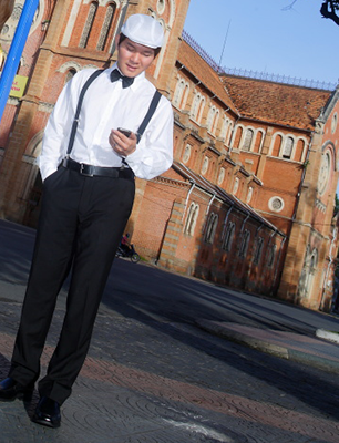 Posing For A Photoshoot At Notre Dame Cathedral of Saigon