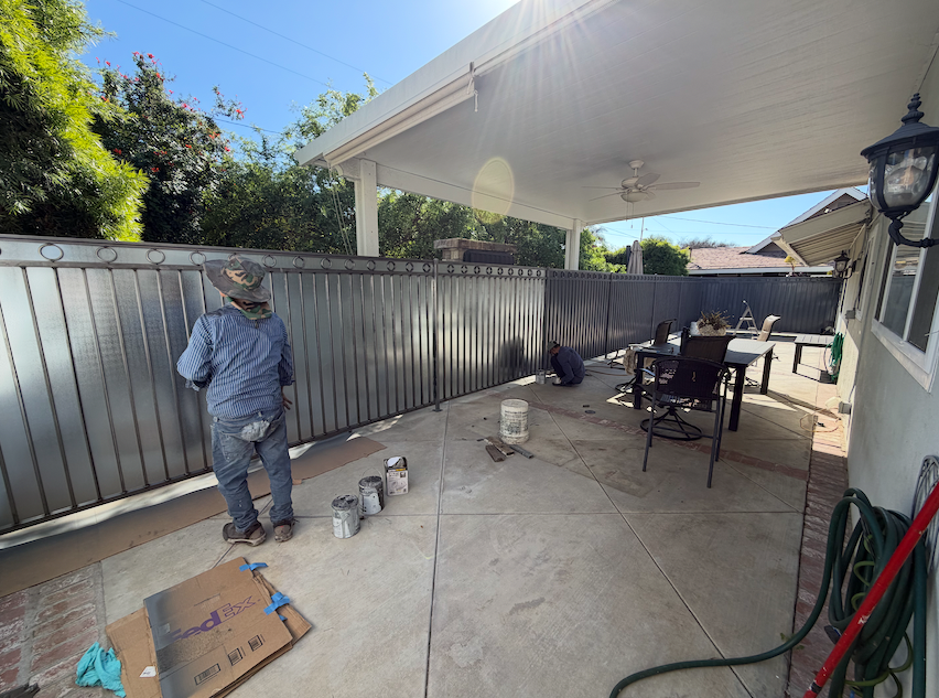 Workers Connecting Fences